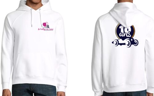 Collection 10ANS - Sweat à capuche blanc